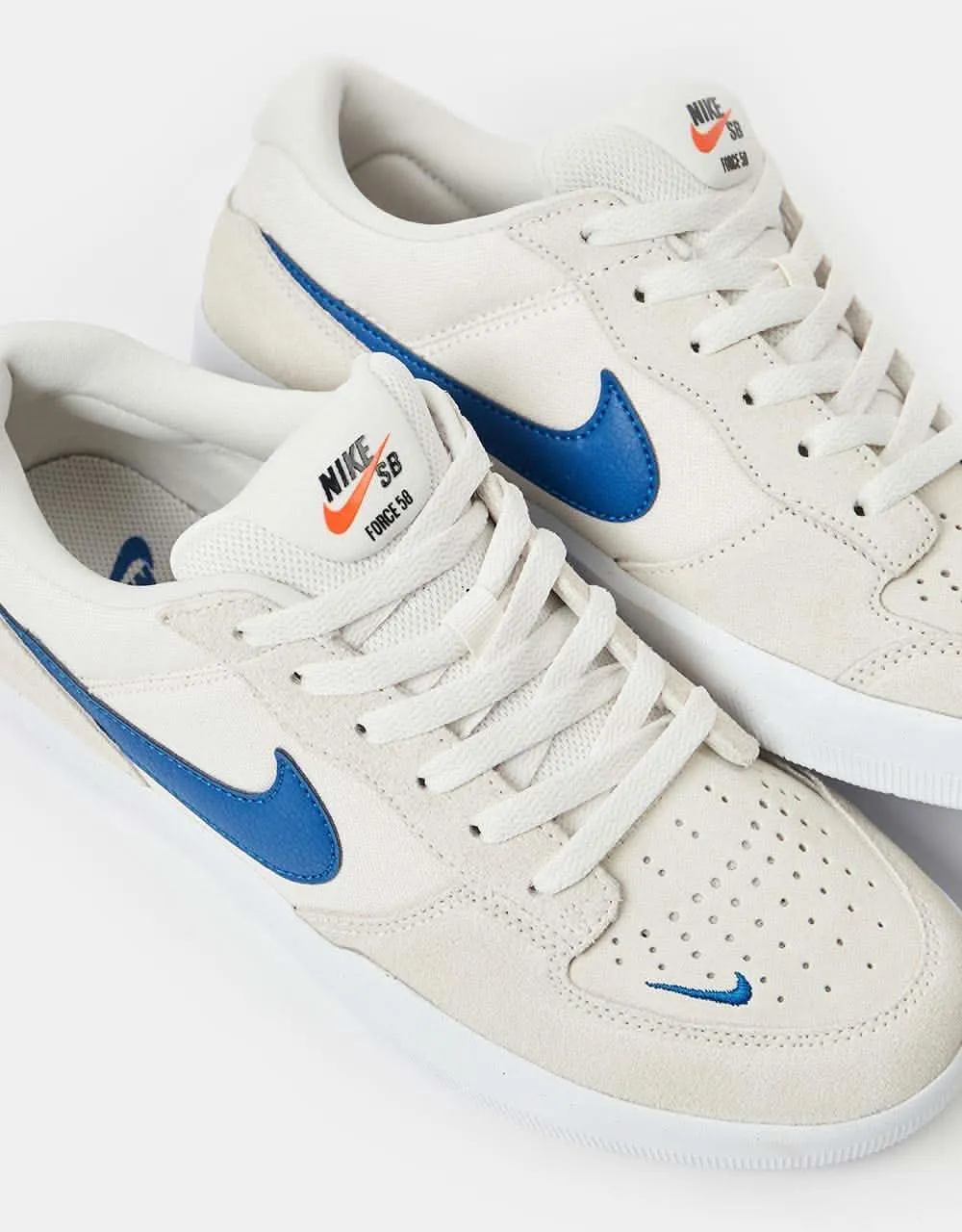 Nike SB Force 58 Skate Shoes - Phantom/Blue Jay-Phantom-White