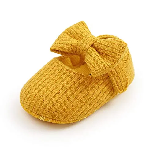 Ohwawadi Infant Baby Girl Shoes, Baby Mary Jane Flats Princess Dress Shoes Soft Newborn Baby Crib Shoes