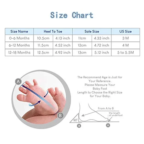 Ohwawadi Infant Baby Girl Shoes, Baby Mary Jane Flats Princess Dress Shoes Soft Newborn Baby Crib Shoes