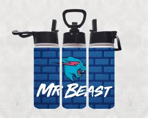 Personalized Mr. Beast YouTube 18oz Stainless Steel Water Bottle