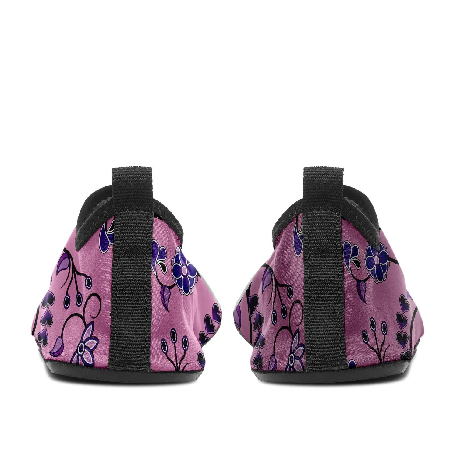 Purple Floral Amour Sockamoccs Kid's Sockamoccs Slip On Shoes