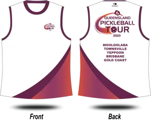 QUEENSLAND PICKLEBALL - 2023 Tour Singlet (White)