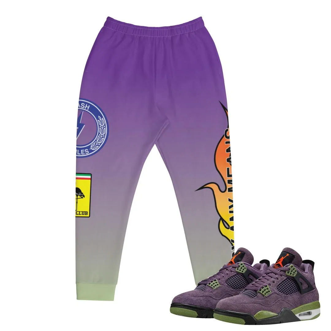 Retro 4 Purple Canyon Joggers