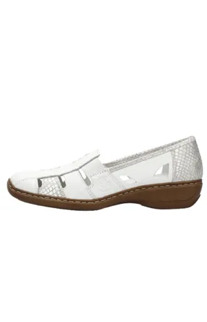 Rieker White Slip On Shoes