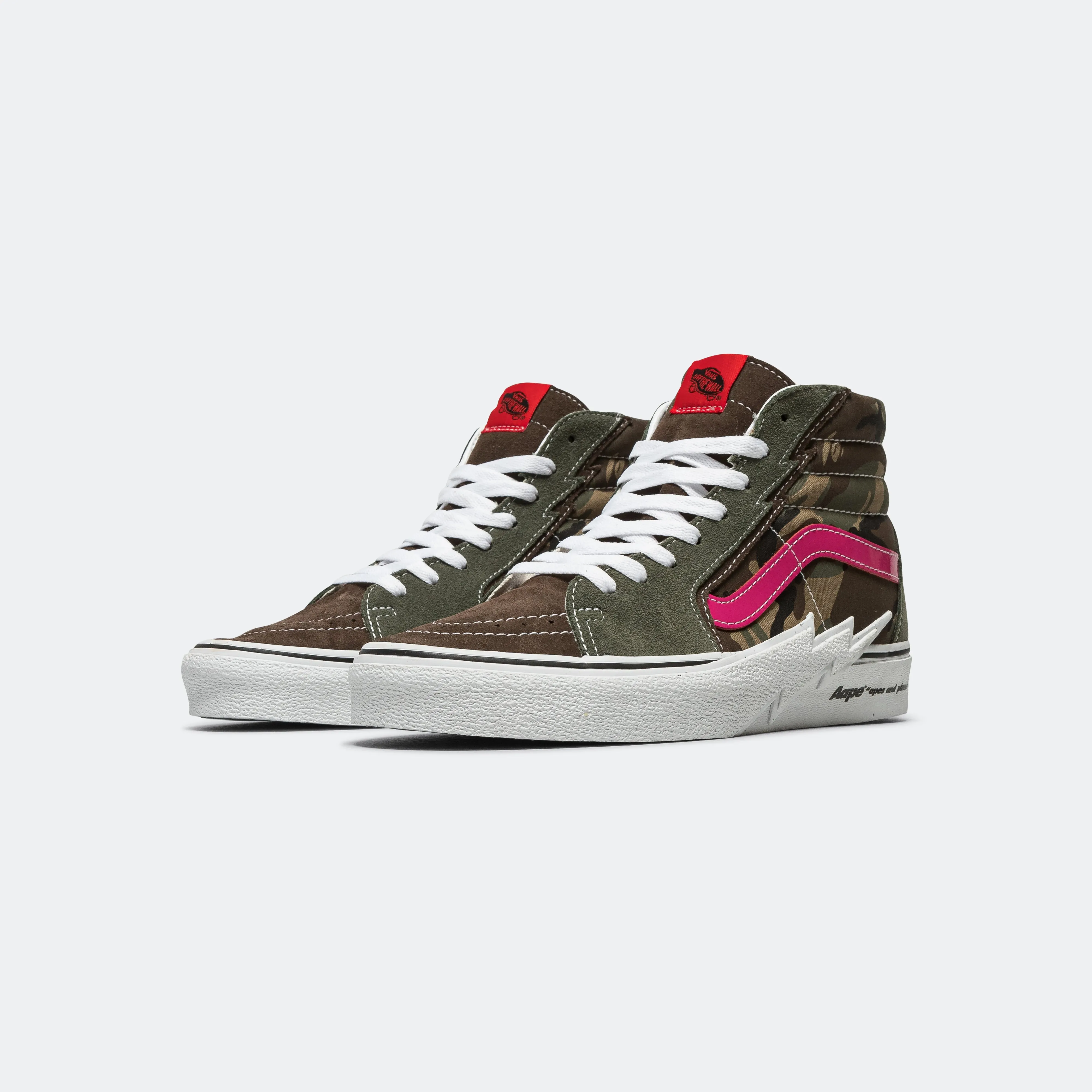 Sk8-Hi Bolt × AAPE - Camo/Pink