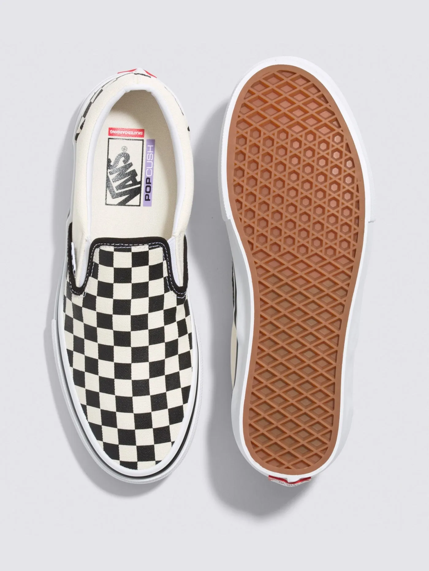 Skate Slip-On Checkerboard Black/Off White Shoes