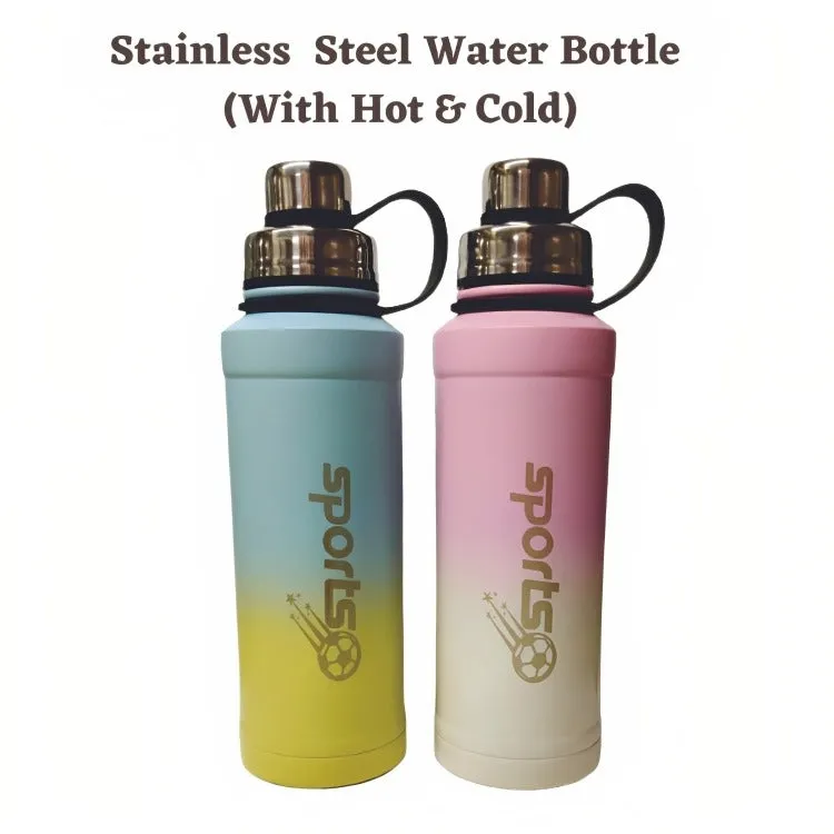 Sports Bottle 1000 ml Stainless steel with Hot & Cold (Assorted)