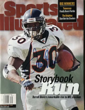 Terrell Davis Signed Sports Illustrated 11/28/1998 Issue (JSA)