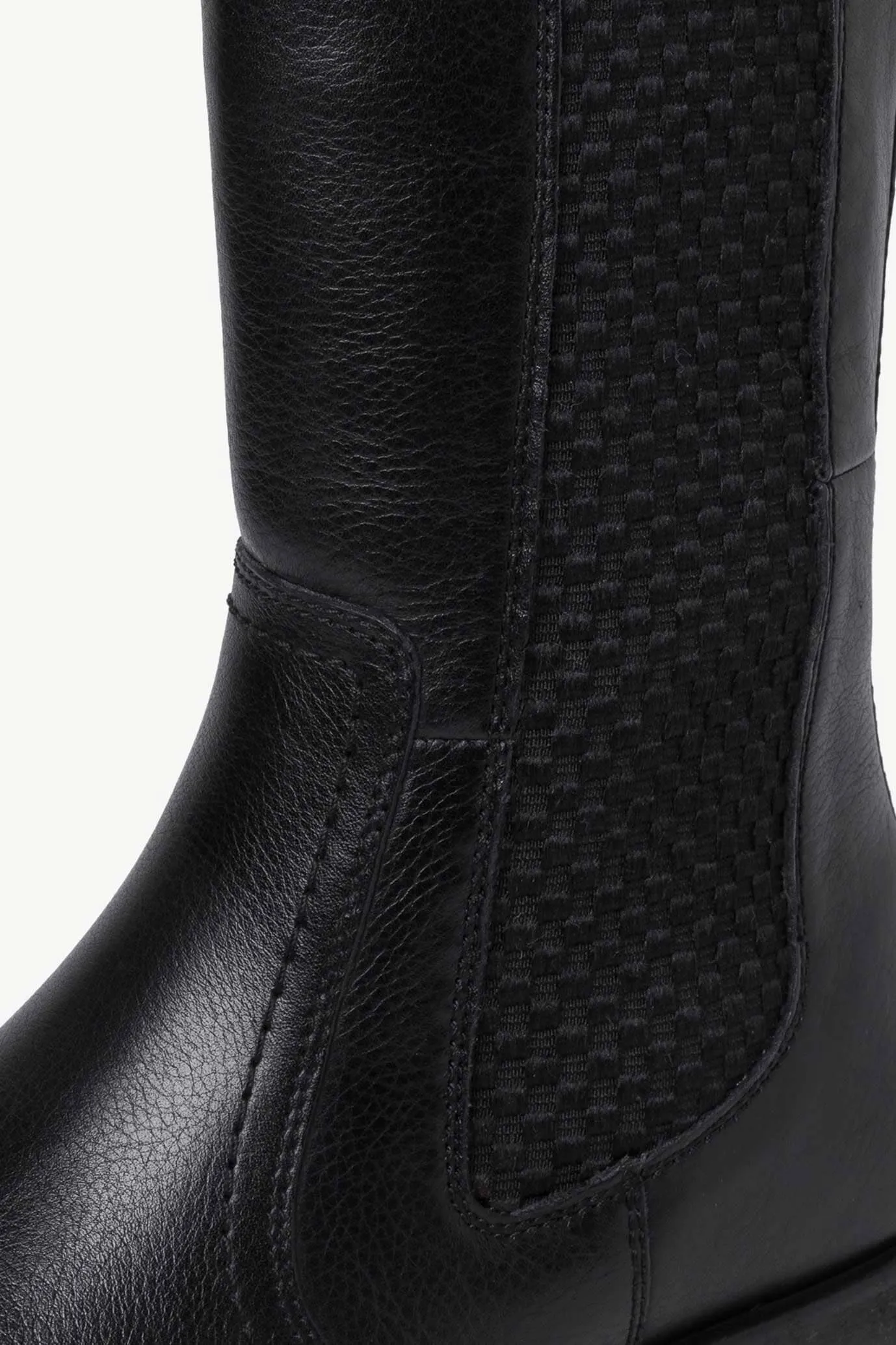 TMR Unisex Long Leather Chelsea Boots