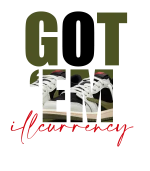 Travis Scott x Air Jordan 1 Low OG "Olive" WMNS | ILLCURRENCY White T-Shirt (Got Em)