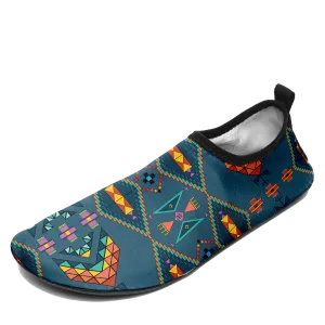 Travois Tipi Deep Lake Kid's Sockamoccs Slip On Shoes