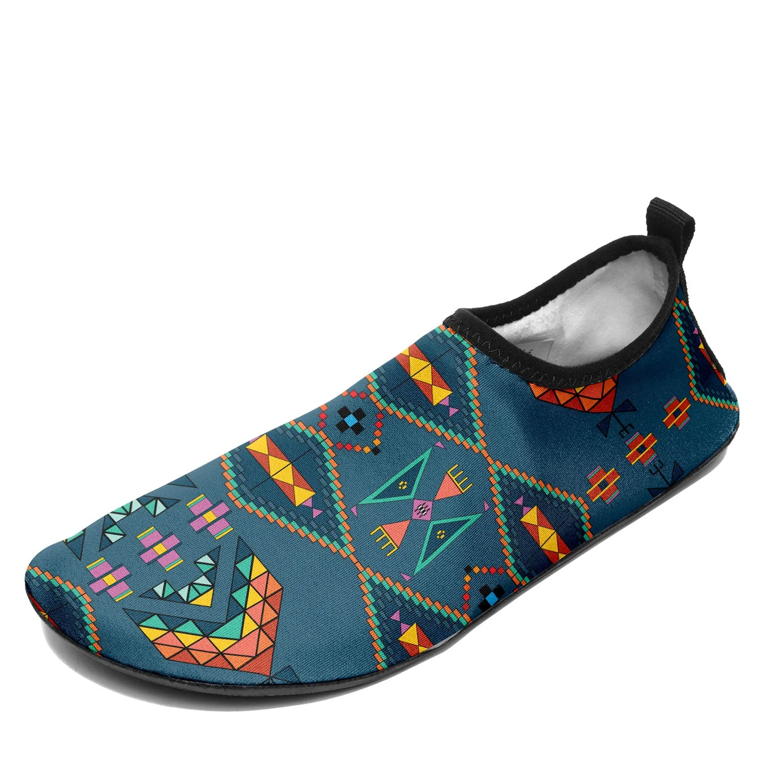 Travois Tipi Deep Lake Kid's Sockamoccs Slip On Shoes