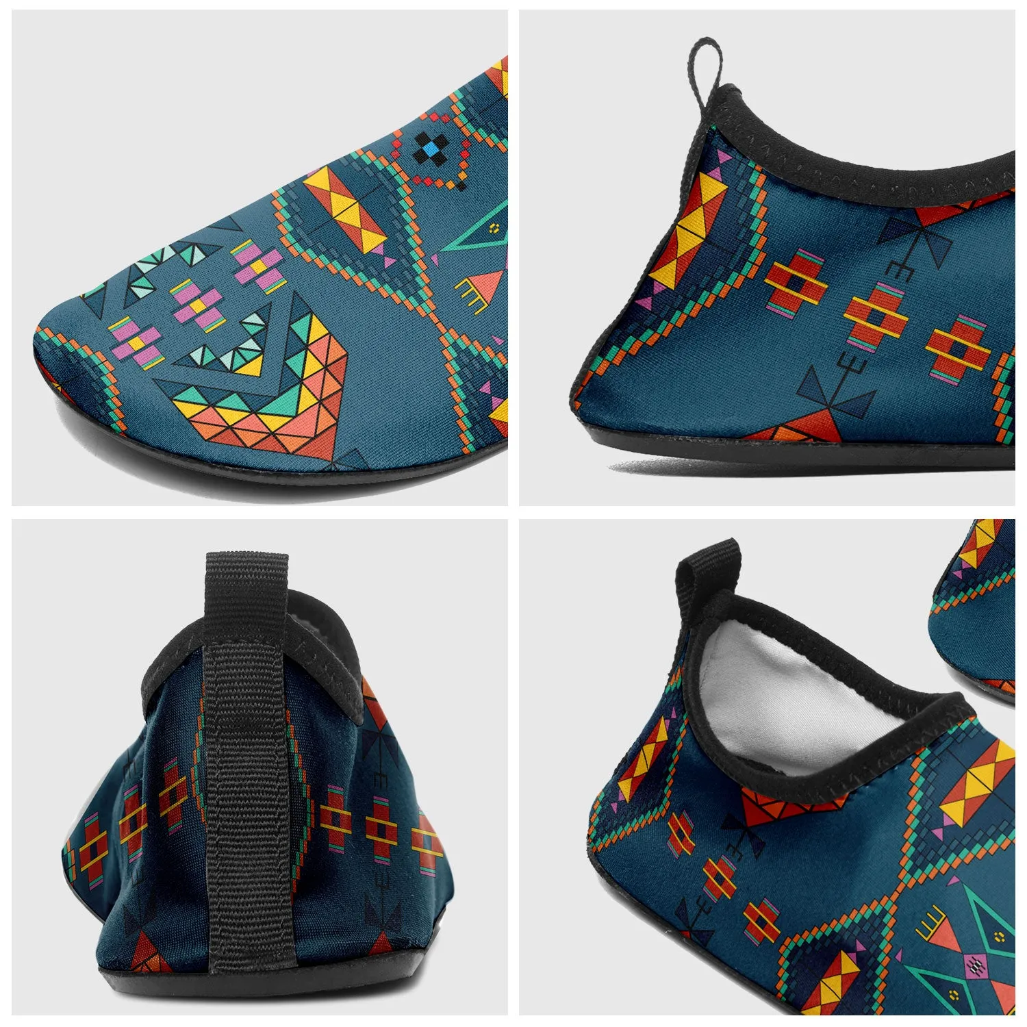 Travois Tipi Deep Lake Kid's Sockamoccs Slip On Shoes