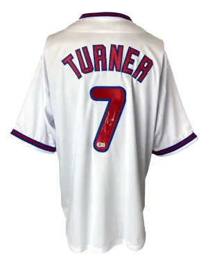 Trea Turner Philadelphia Signed Alternate White Baseball Jersey BAS ITP