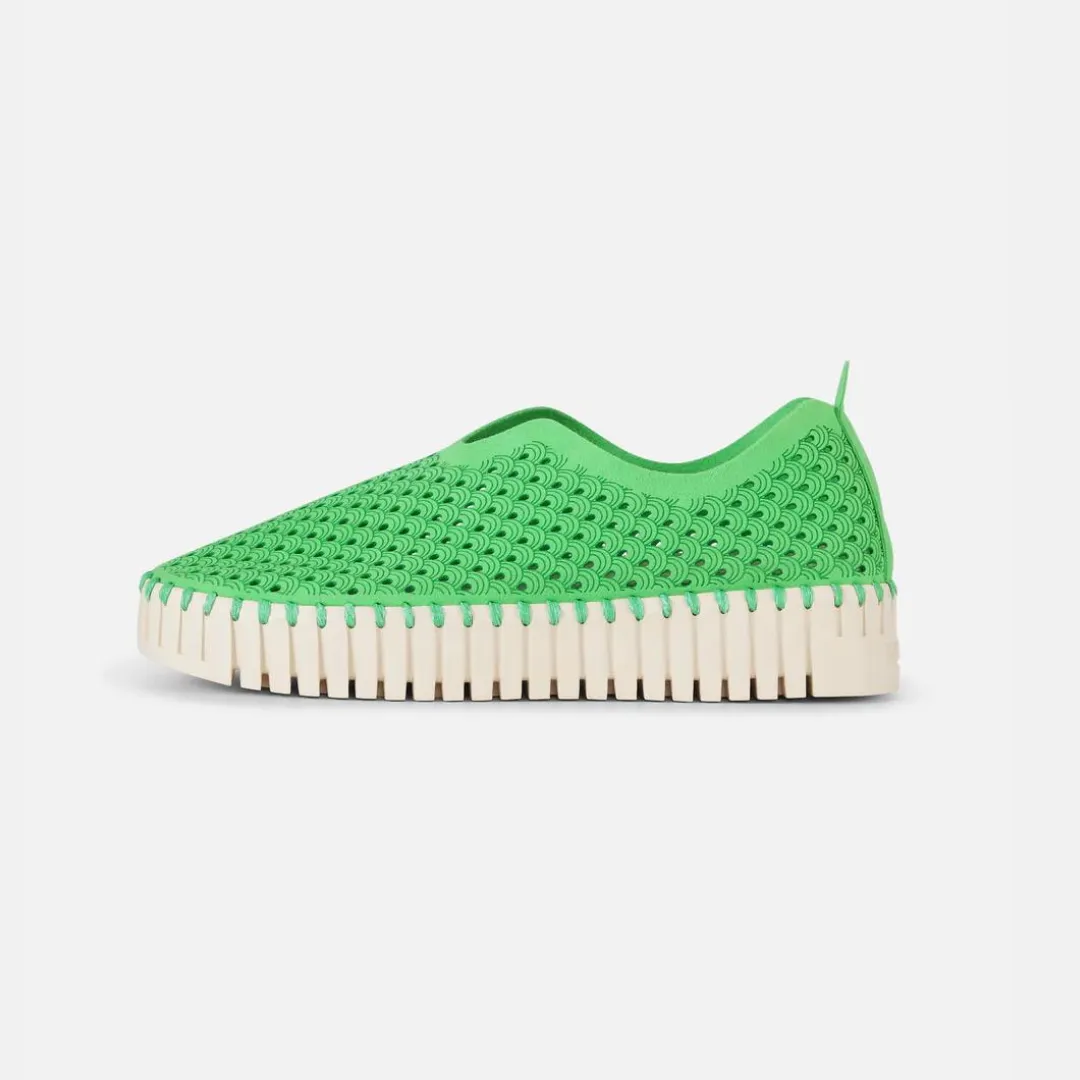 Tulip Slip On With Chunky Sole - Bright Green