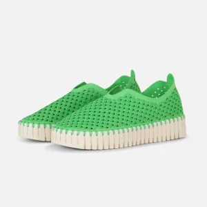 Tulip Slip On With Chunky Sole - Bright Green