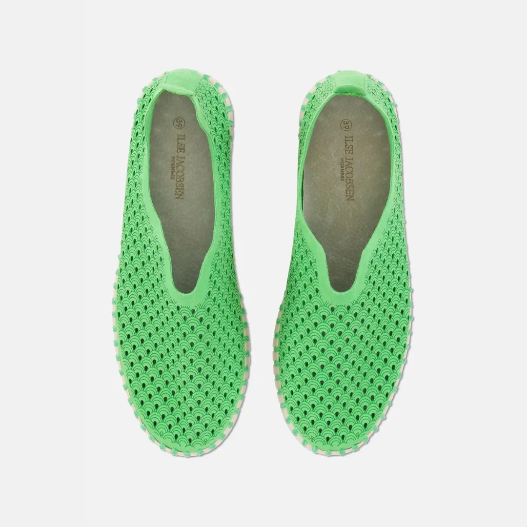 Tulip Slip On With Chunky Sole - Bright Green