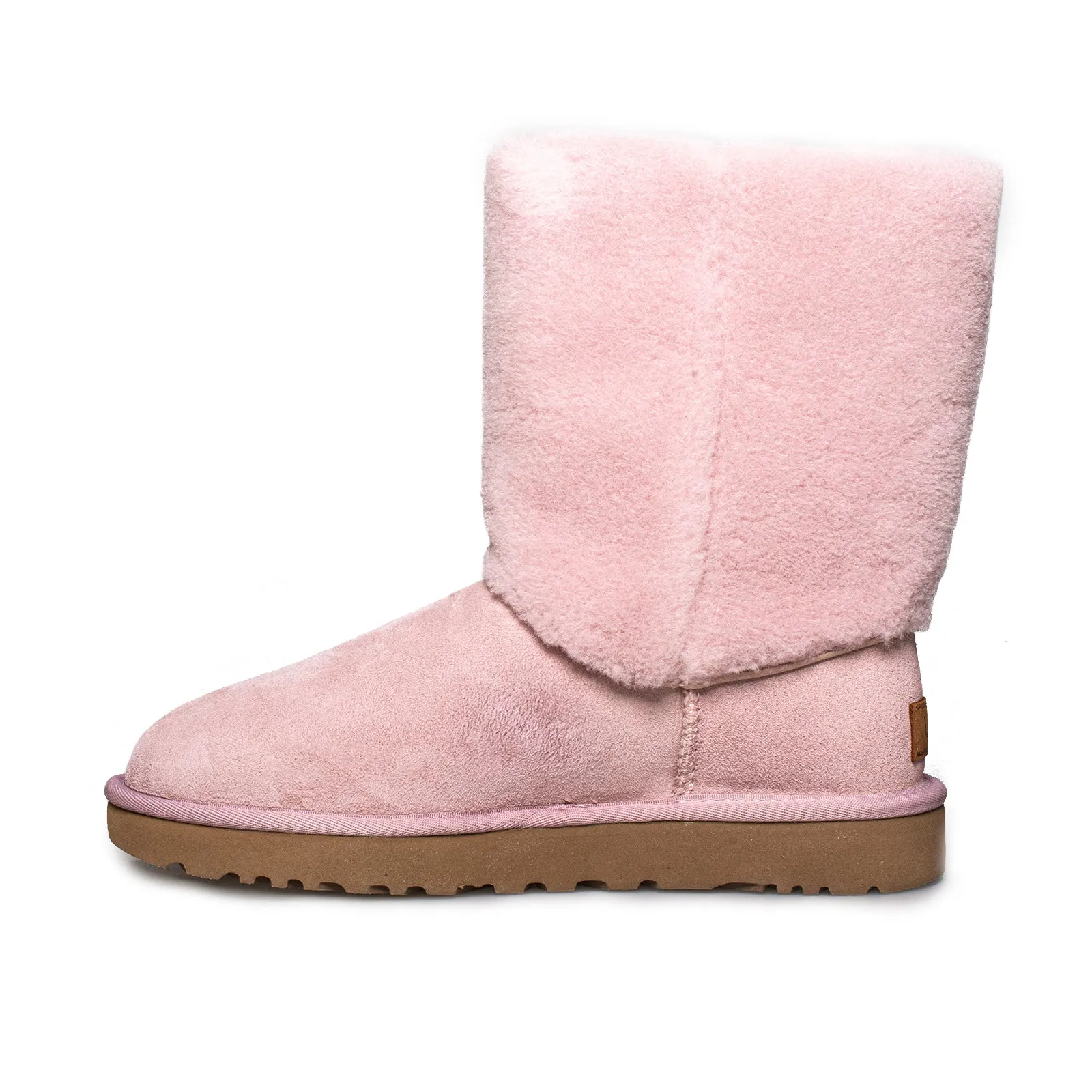 UGG Classic Short II Sherpa Cuff Pink Crystal Boots - Women's