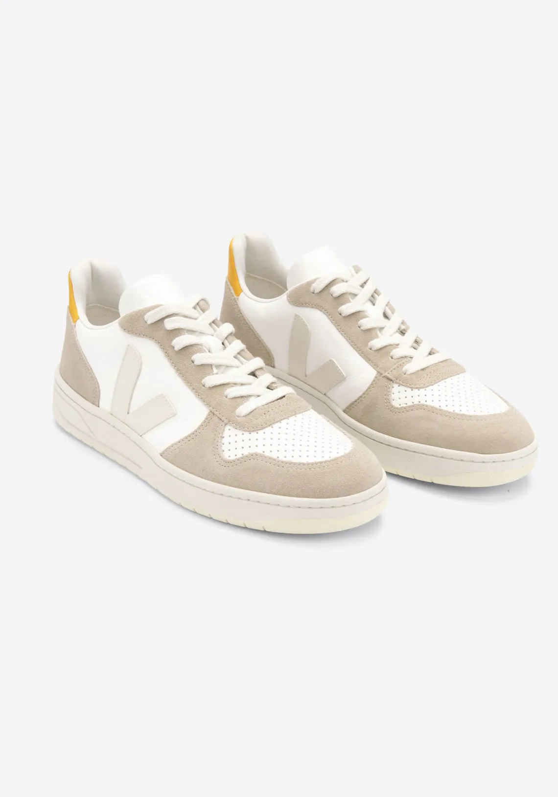 V-10 CHROMEFREE LEATHER EXTRA-WHITE SAHARA OURO