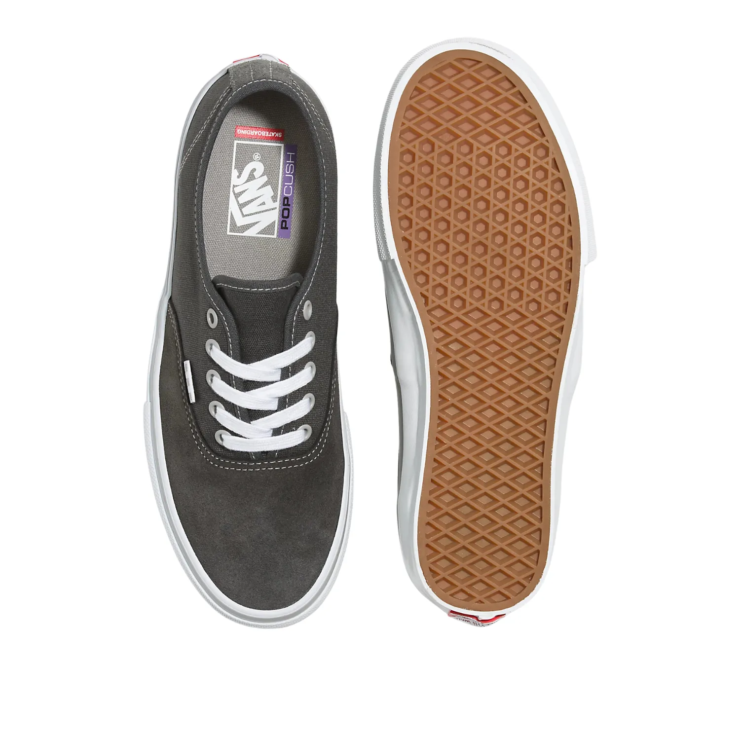 Vans Skate Authentic Dark Grey/White - Men's Shoes