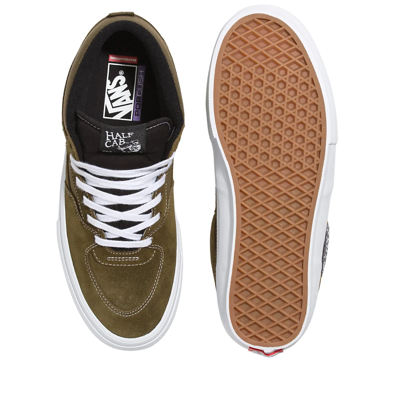 Vans Skate Half Cab Dark Olive - Men's Shoes