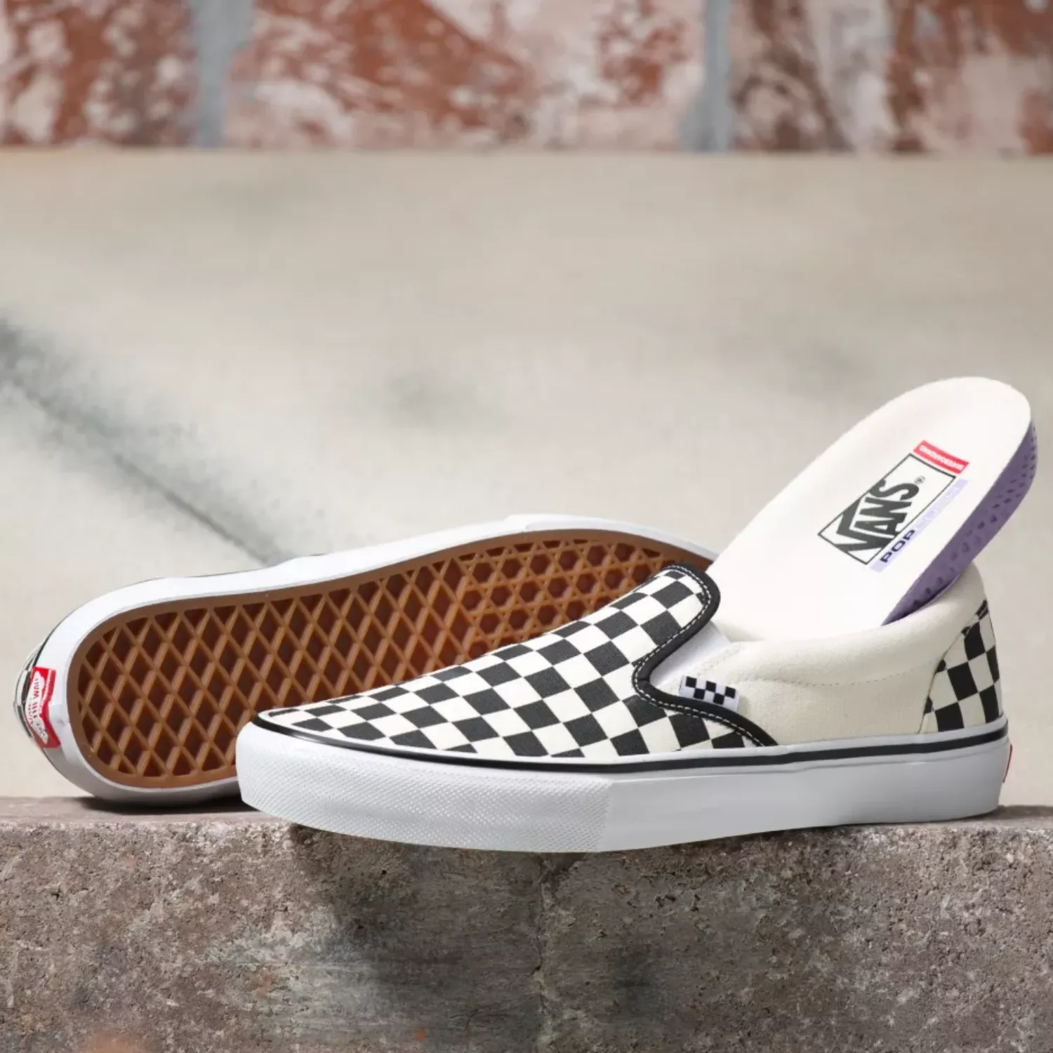 Vans Skate Slip-On (Checkerboard) Black/Off White