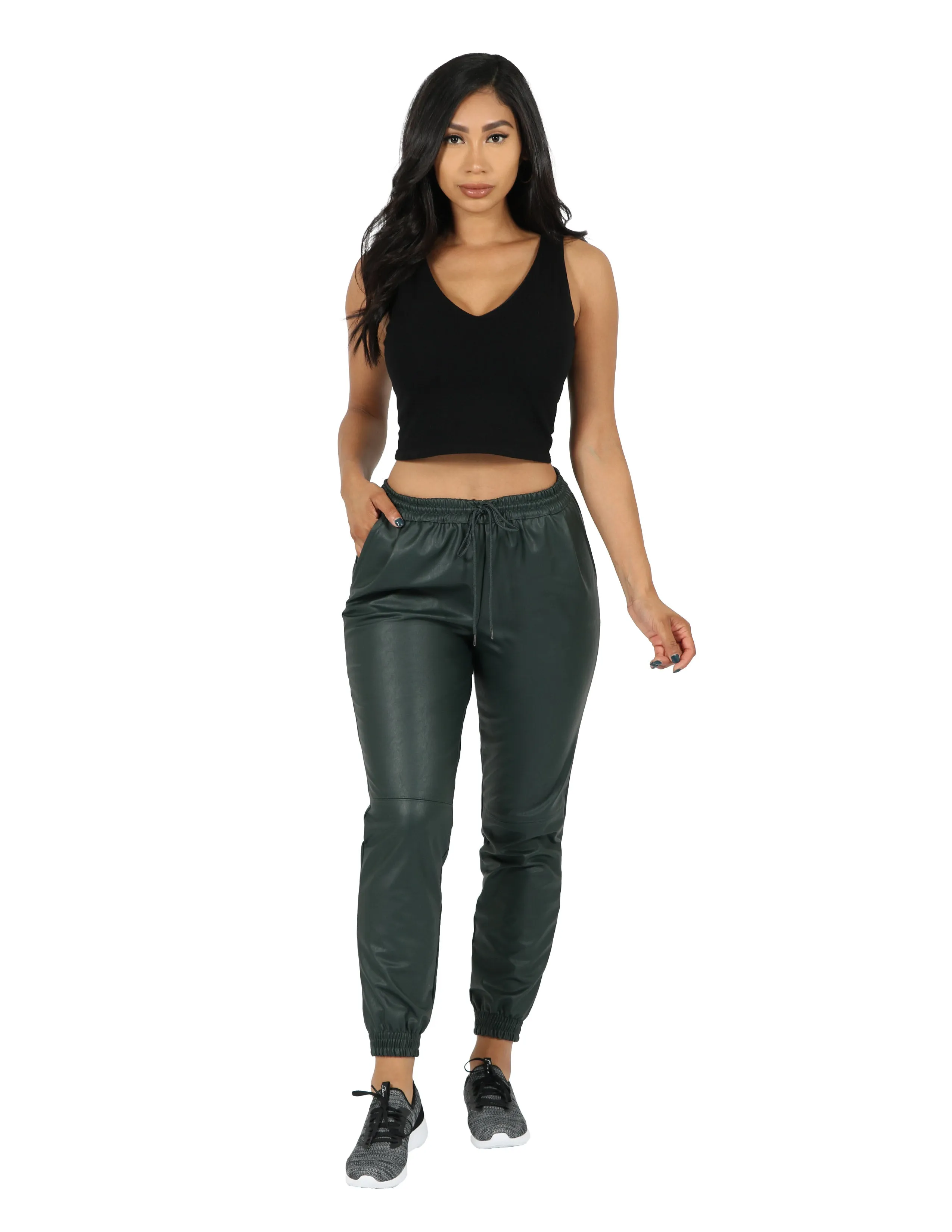 Vegan Leather Jogger