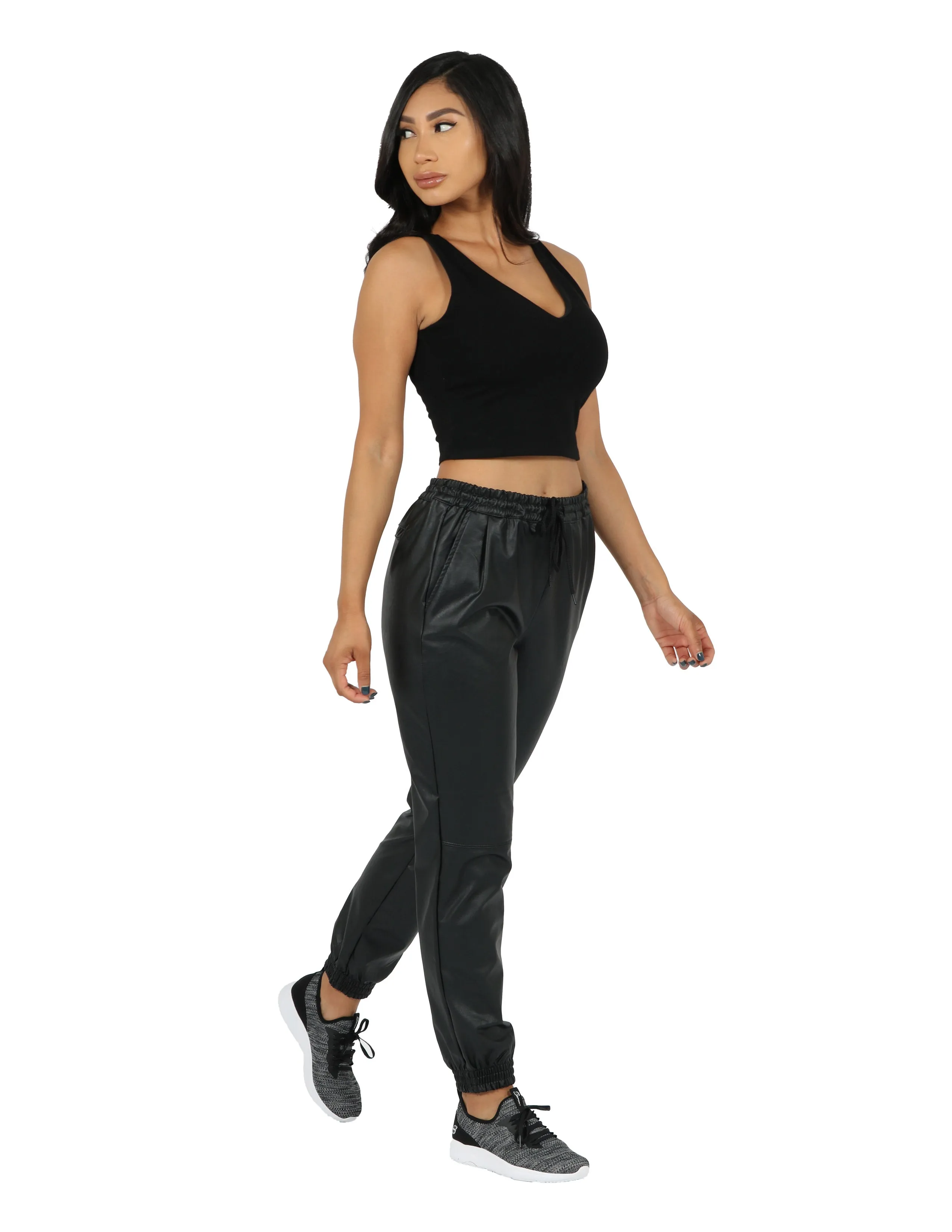 Vegan Leather Jogger