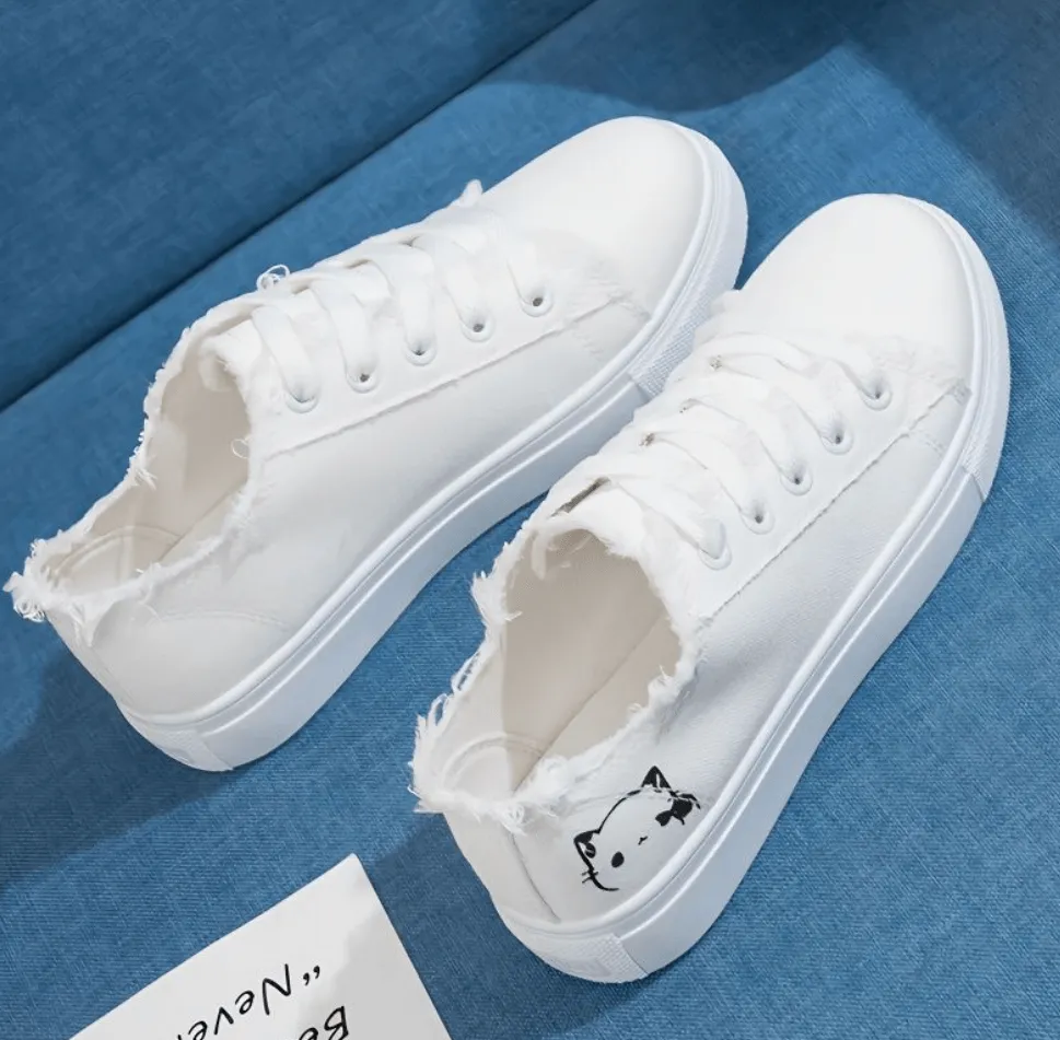 Women’s Canvas Shoes – Breathable & Versatile Casual White Shoes for Spring