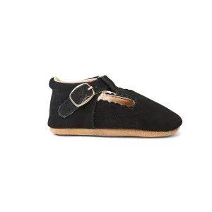 Woodsmoke Suede Leather Baby T Bar Shoe